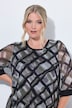 Meshkleid, A-Linie, Karomuster, blickdichtes Unterkleid