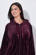 Loungewear-Jacke, Nicki, Kapuze, Langarm