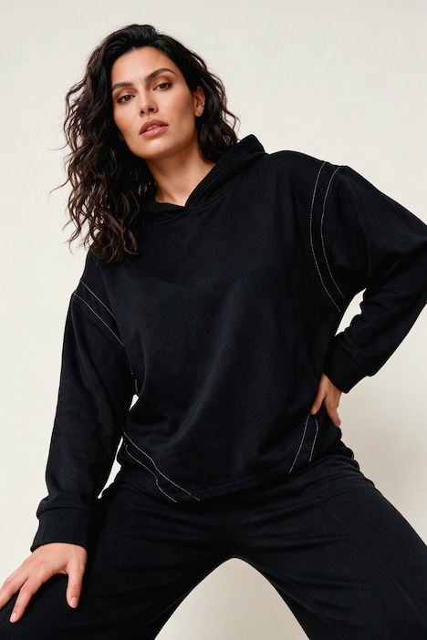 Soft-Hoodie, bequem, Schmuckkanten