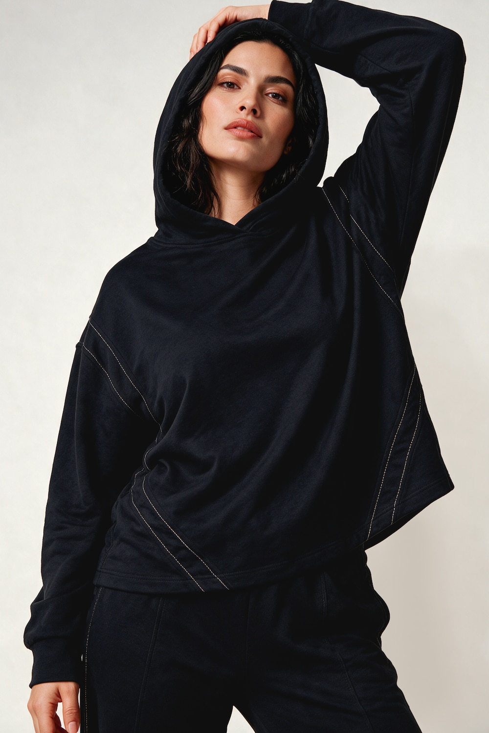 Soft-Hoodie, bequem, Schmuckkanten