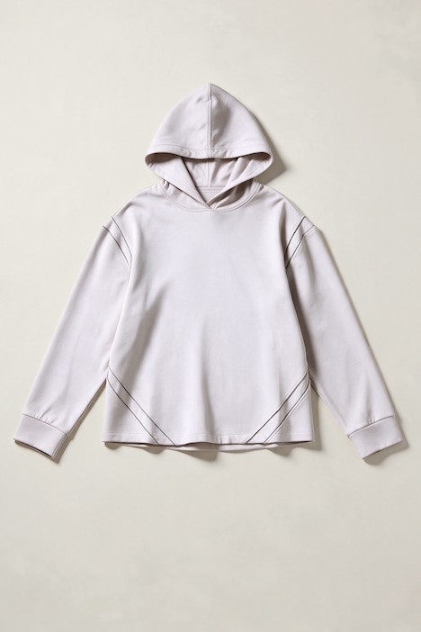 Sweat-shirt à capuche, matière douce et confortable, bordures fantaisie