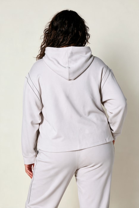 Sweat-shirt à capuche, matière douce et confortable, bordures fantaisie