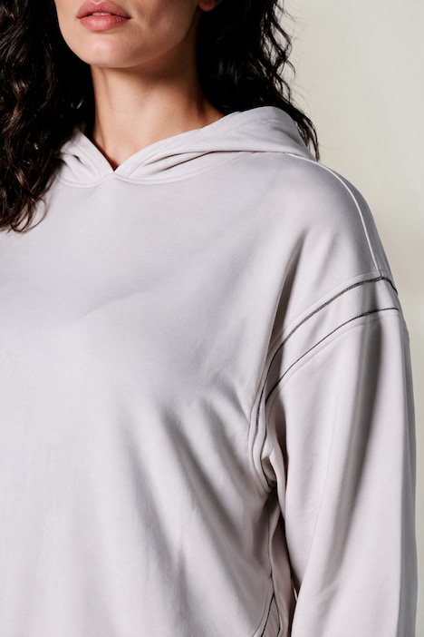 Sweat-shirt à capuche, matière douce et confortable, bordures fantaisie