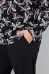 Pyjama, Blüten, Henley-Ausschnitt, Langarm