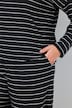 Pyjama, raitoja, pyöreä pääntie, pitkät hihat, luomupuuvillaa