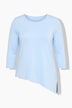 T-Shirt, A-Linie,  asymmetrischer Saum mit Schlitz