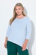 T-Shirt, A-Linie,  asymmetrischer Saum mit Schlitz