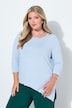 T-Shirt, A-Linie,  asymmetrischer Saum mit Schlitz