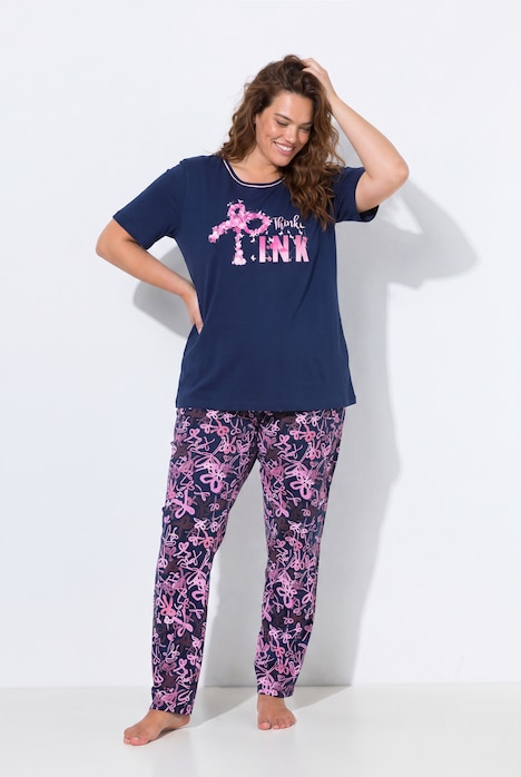 Pyjama, Schleifen, Rundhals, Langarm