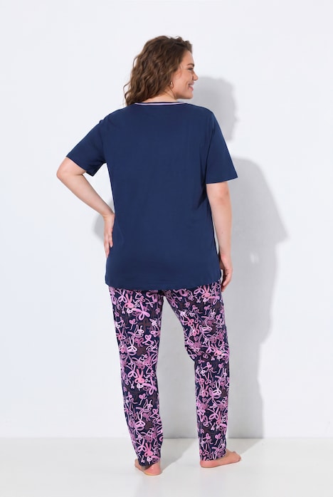Pyjama, Schleifen, Rundhals, Langarm