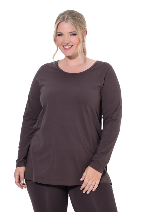 Longsleeve, A-Linie, Seitenschlitze