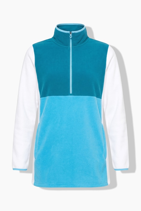 fleece-puolivetoketju, vastavärit, puolivetoketjukaulus, pitkät hihat