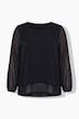 Blouse, A-lijn, chiffon, dubbele voorkant