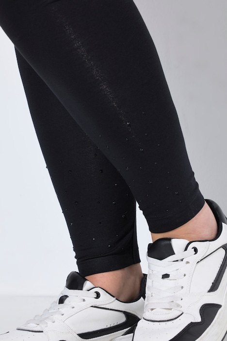 Legging, skinny fit, glittersteentjes aan de zoom