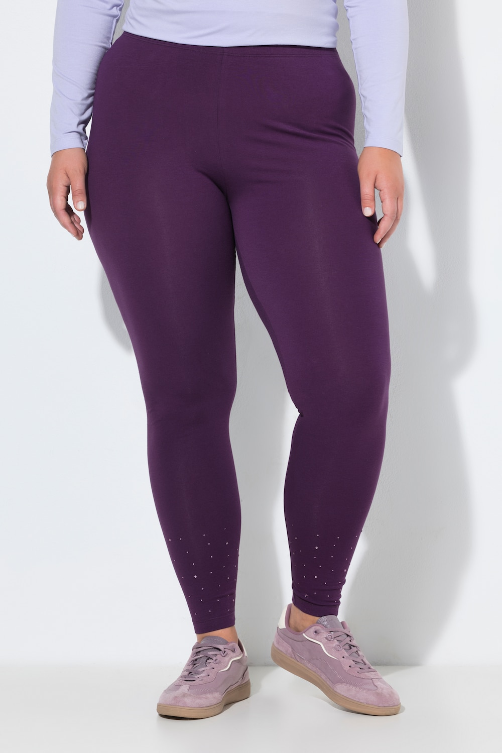 Legging, skinny fit, glittersteentjes aan de zoom