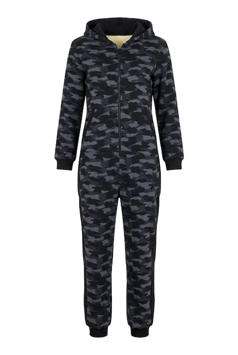 Sweat-Onesie, Webpelzfutter, Kapuze, Langarm