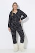 Combinaison en molleton, doublure en fausse fourrure, capuche et manches longues