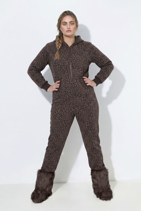 Sweat-Onesie, Webpelzfutter, Kapuze, Langarm