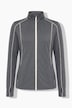 Veste en molleton, coutures fantaisie, col montant et manches longues avec passe-pouces