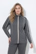 Veste en molleton, coutures fantaisie, col montant et manches longues avec passe-pouces