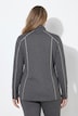 Veste en molleton, coutures fantaisie, col montant et manches longues avec passe-pouces