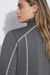 Veste en molleton, coutures fantaisie, col montant et manches longues avec passe-pouces