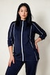 Sweatjacke, Ziernähte, Stehkragen, Langarm, Daumenloch