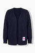 Strickjacke, Loose Fit, offene Form, Herz-Patch