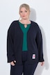 Strickjacke, Loose Fit, offene Form, Herz-Patch