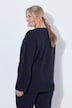 Strickjacke, Loose Fit, offene Form, Herz-Patch