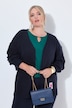 Strickjacke, Loose Fit, offene Form, Herz-Patch