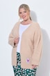 Strickjacke, Loose Fit, offene Form, Herz-Patch