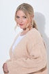 Strickjacke, Loose Fit, offene Form, Herz-Patch