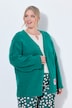 Strickjacke, Loose Fit, offene Form, Herz-Patch