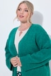 Strickjacke, Loose Fit, offene Form, Herz-Patch