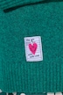 Strickjacke, Loose Fit, offene Form, Herz-Patch
