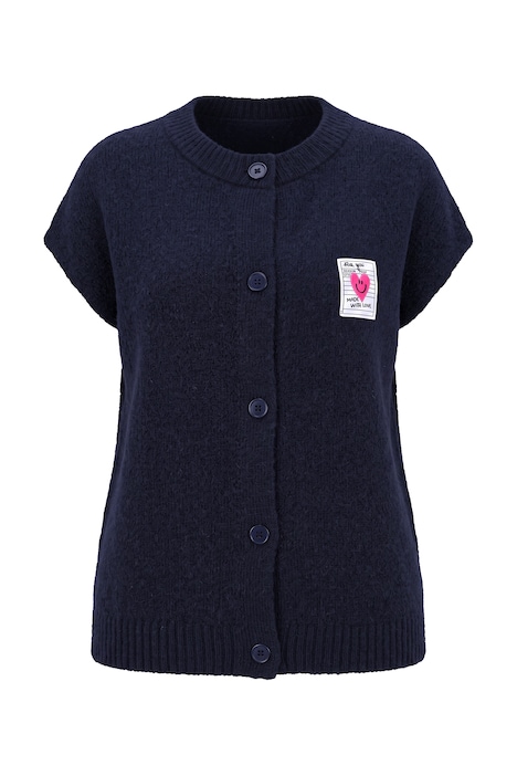 Strickweste, Loose Fit, Herz-Patch