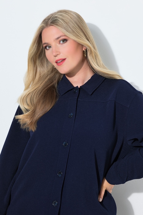 Hemdjacke, Loose Fit, Stretchkomfort, Langarm