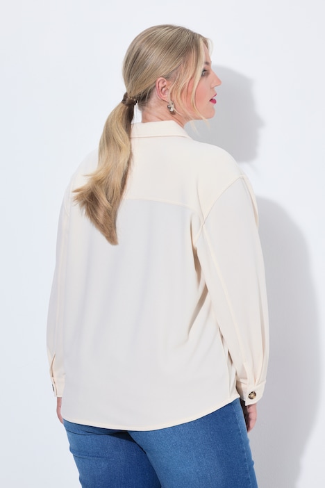 Hemdjacke, Loose Fit, Stretchkomfort, Langarm