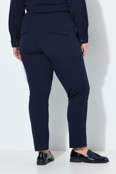 7/8 jersey-broek, rechte pijpen, elastische tailleband
