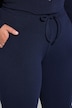 7/8 jersey-broek, rechte pijpen, elastische tailleband