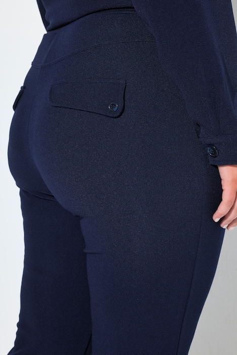 7/8 jersey-broek, rechte pijpen, elastische tailleband