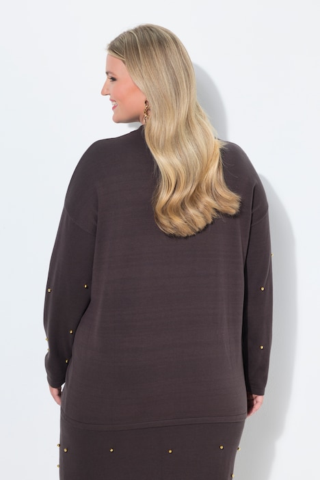 Pullover, Loose Fit, Zierperlen, Langarm