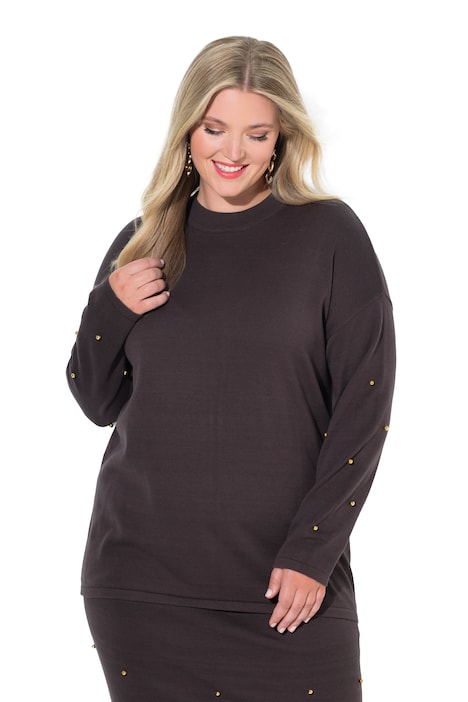 Beaded Detail Long Sleeve Sweater