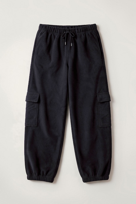 Pantalon de jogging cargo en polaire, coupe Tapered Fit, poches cargo