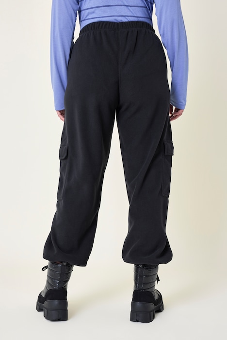 Pantalon de jogging cargo en polaire, coupe Tapered Fit, poches cargo