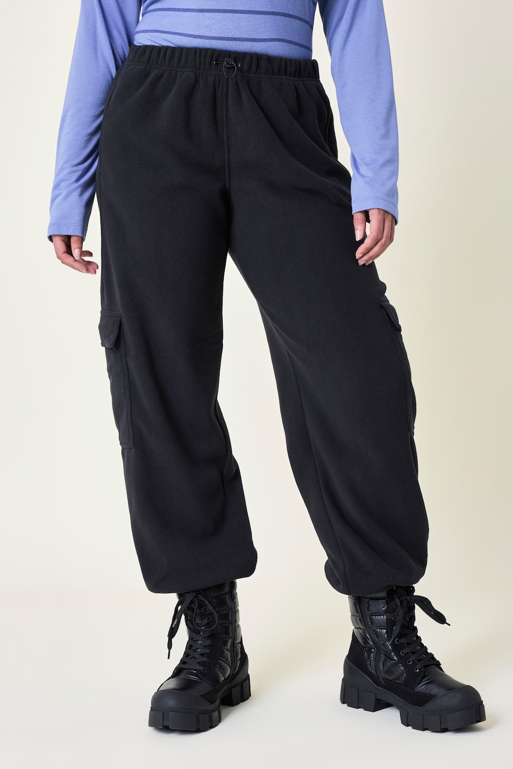 Cargo-Jogginghose, Tapered Fit, Fleece, Cargotaschen