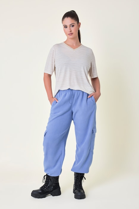 Cargo-Jogginghose, Tapered Fit, Fleece, Cargotaschen