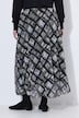 Mesh rok, A-lijn, ruitjespatroon, elastische tailleband