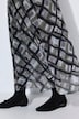 Mesh rok, A-lijn, ruitjespatroon, elastische tailleband